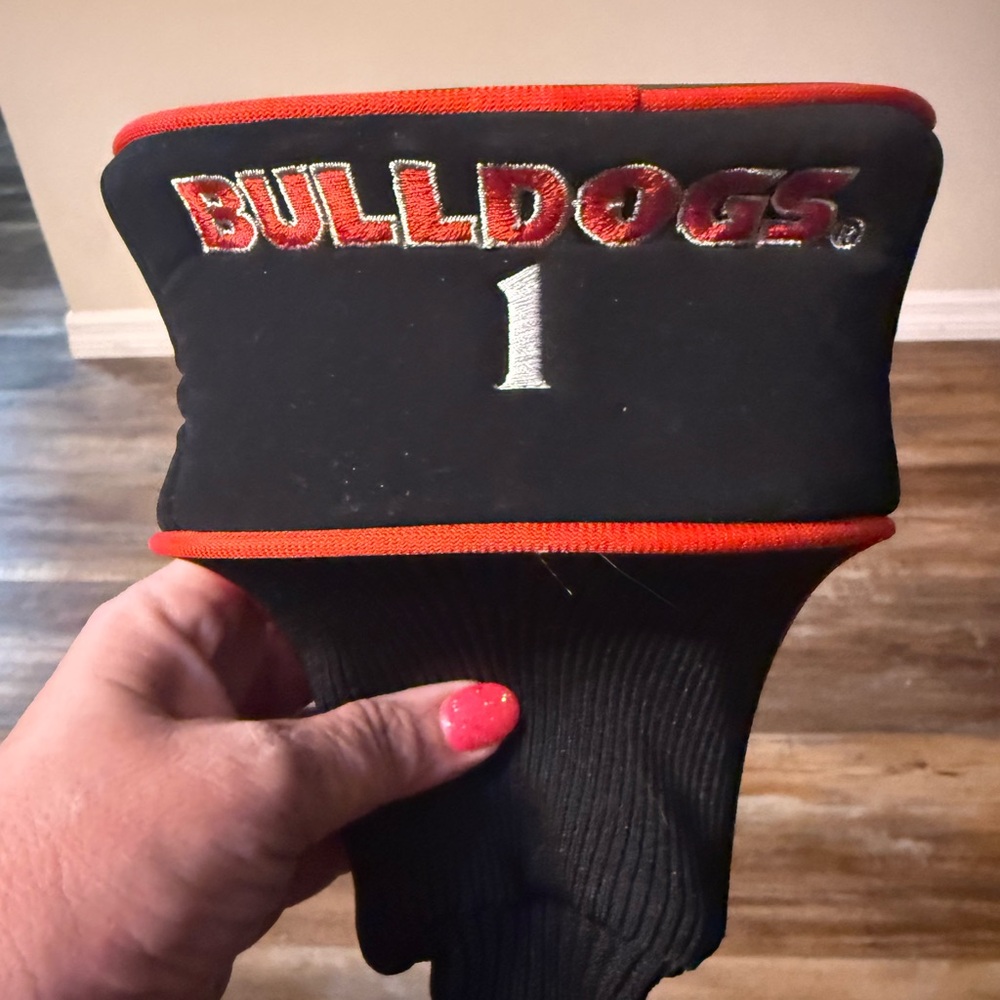 Bulldogs Black and Red Golf Club Headcover